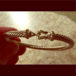 5mm cable Buckle Bracelet with diamonds